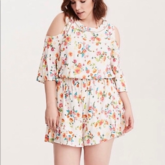 torrid Other - Torrid cold shoulder Romper -NEW w/o tags